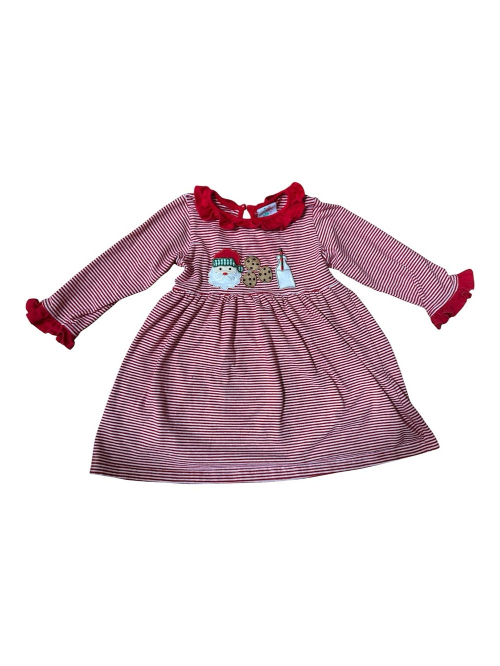 Stitchy Fish toddler Christmas dress